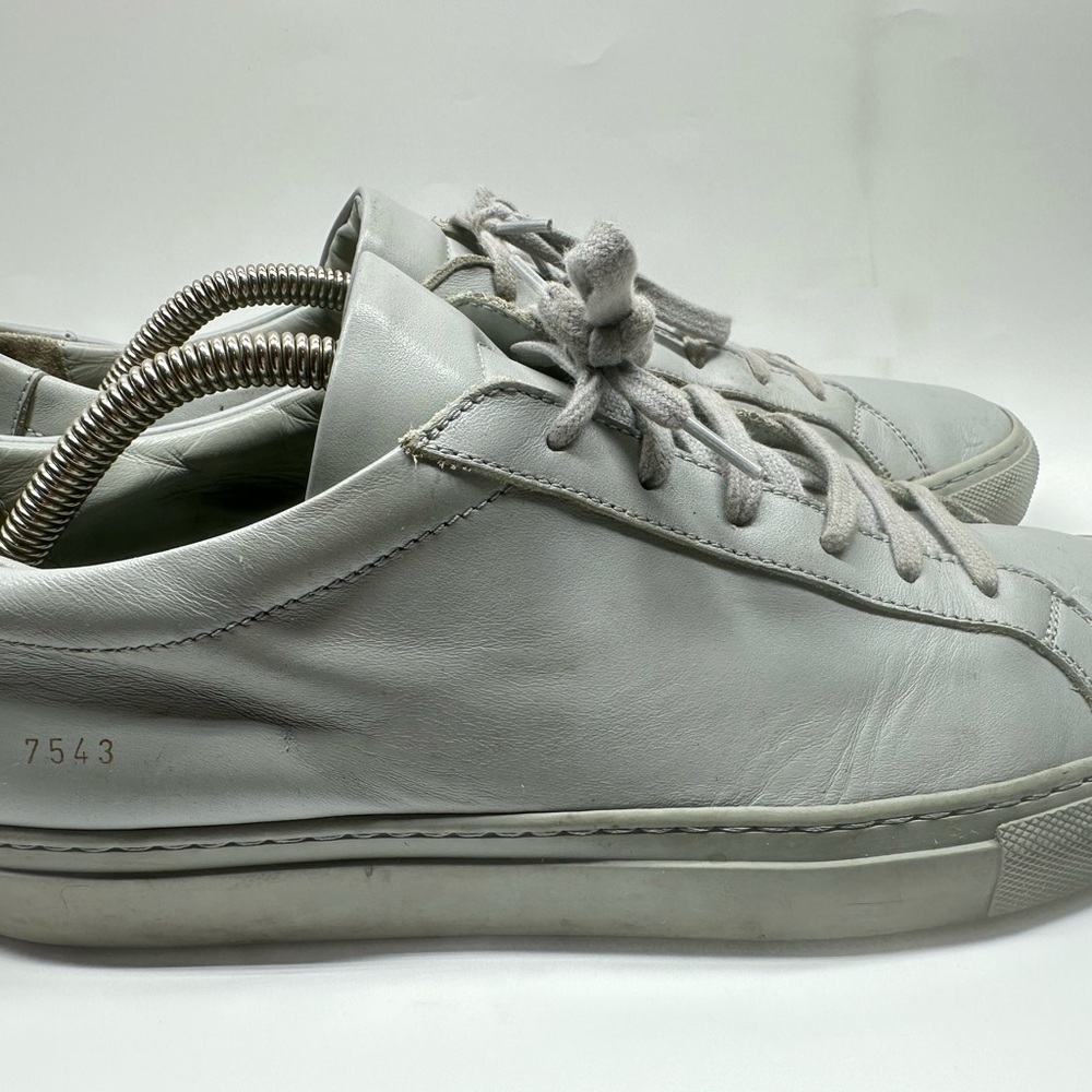 Common Projects Light Gray Leather Sneakers